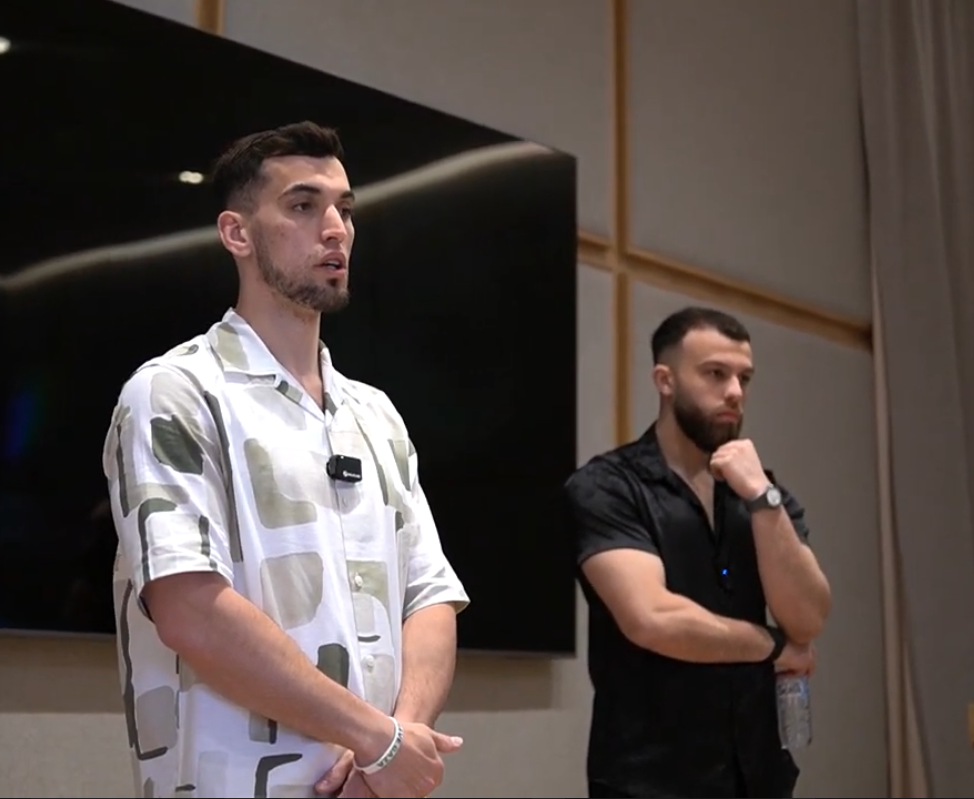 Speaking at an event